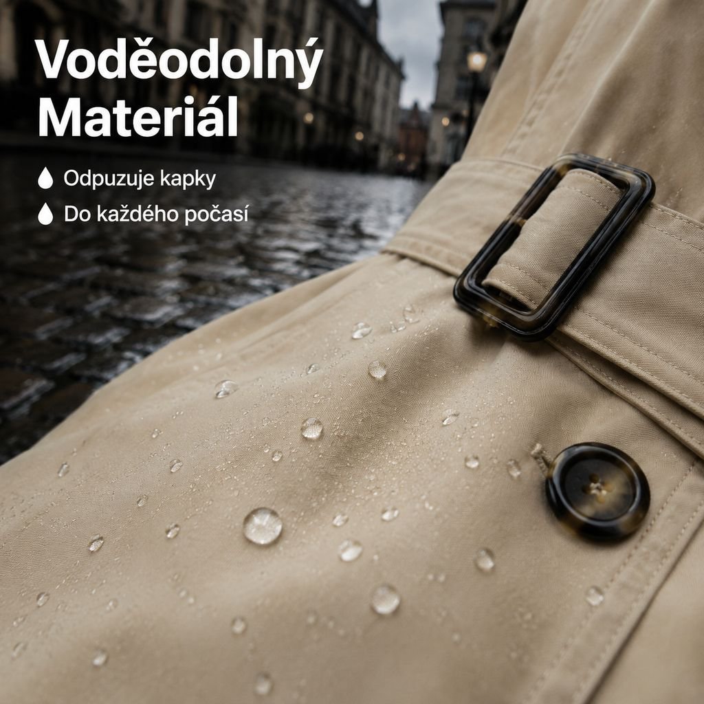 Podzimní trendy korejský minimalistický dámský trenčkot novinka