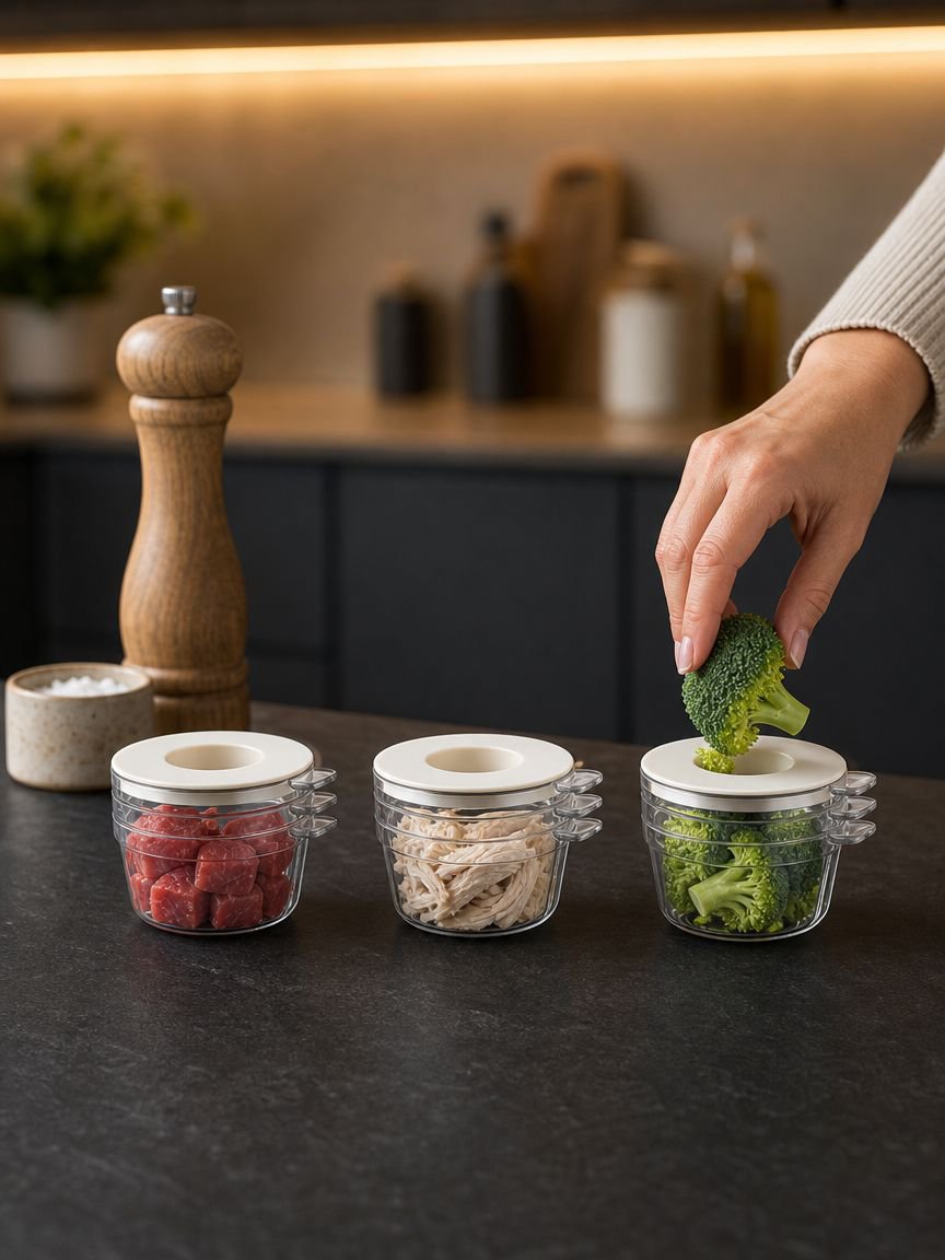 Compact kitchen mixer for efficient food preparation