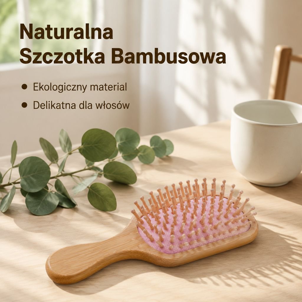 Grzebień do włosów bambusowy