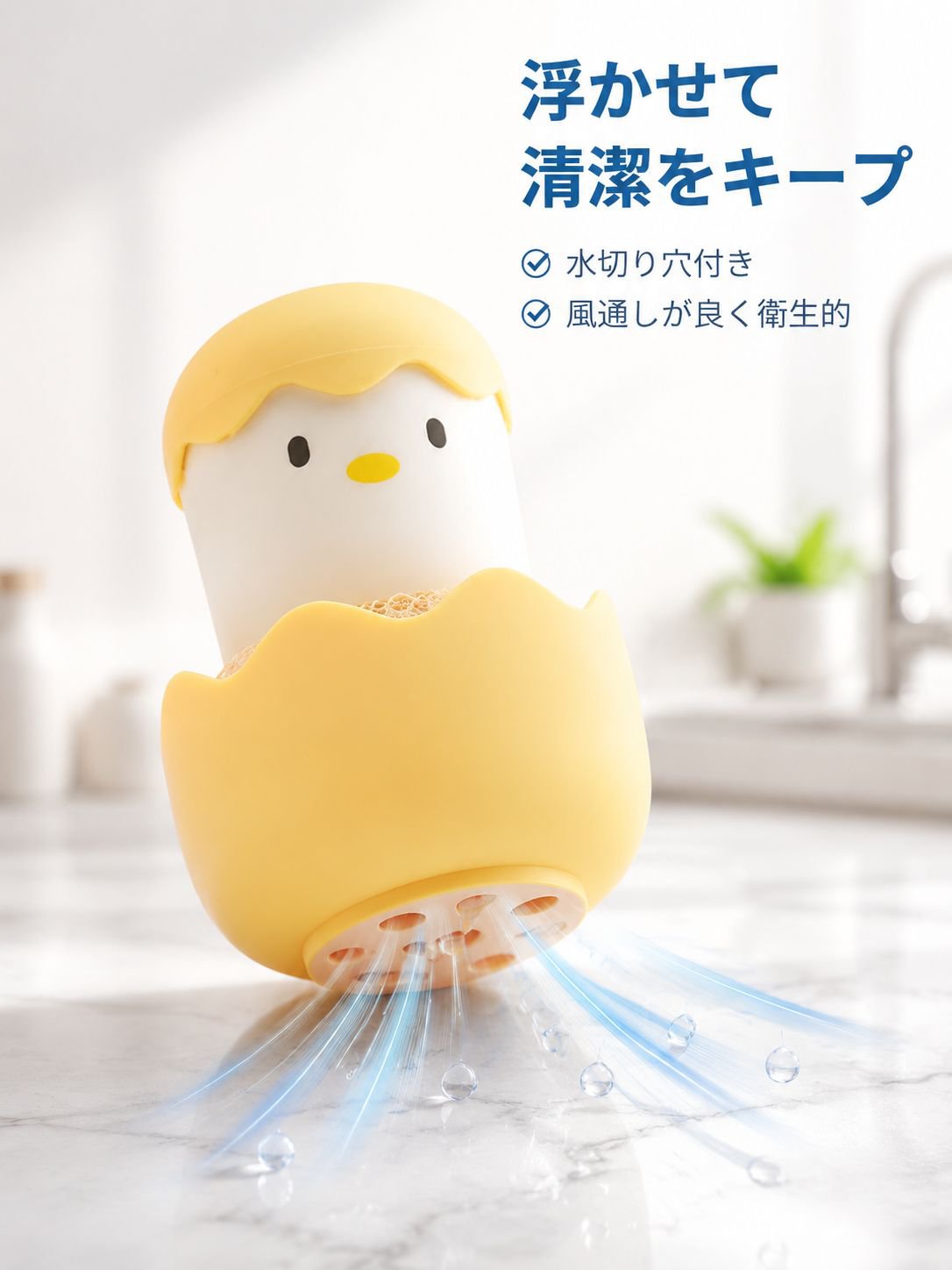 キッチンで使うステンレスたわしのイメージ