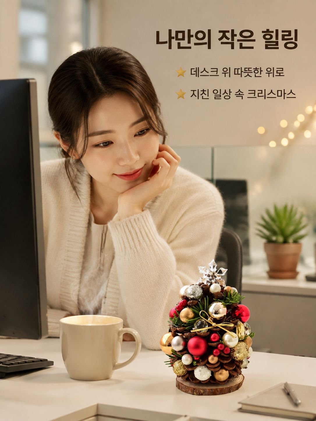 솔방울 크리스마스 트리 장식품