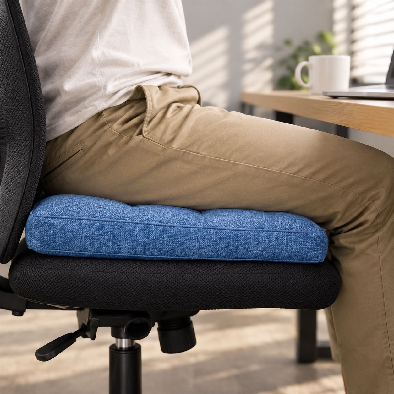 Office Seat Cushion, Thick and Breathable, Ideal for Long Hours