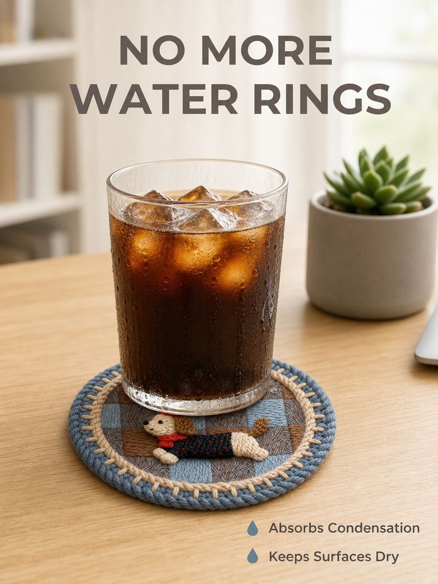 Handwoven 3D Textured Heat-Resistant Coaster