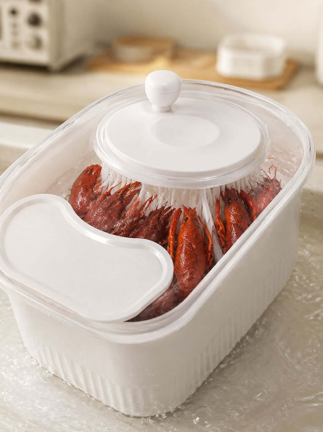 Limpiador multifuncional para cangrejos y vegetales