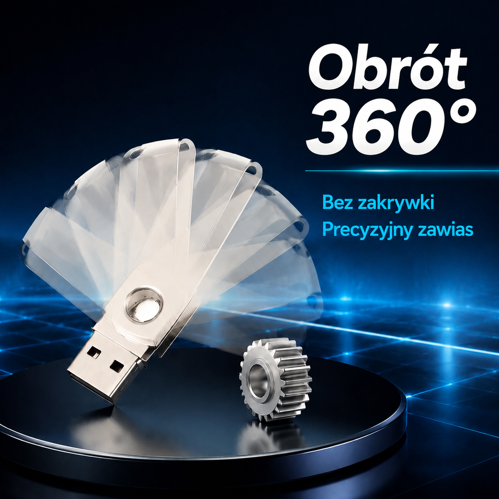 Metalowy obrotowy pendrive USB wodoodporny i przenośny