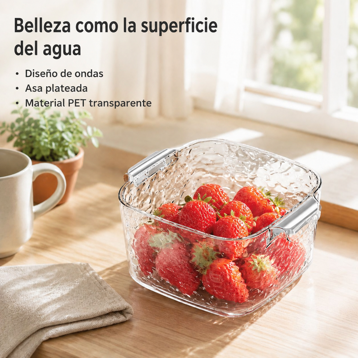 Escurridor de cocina 2 en 1 y recipiente para lavar verduras