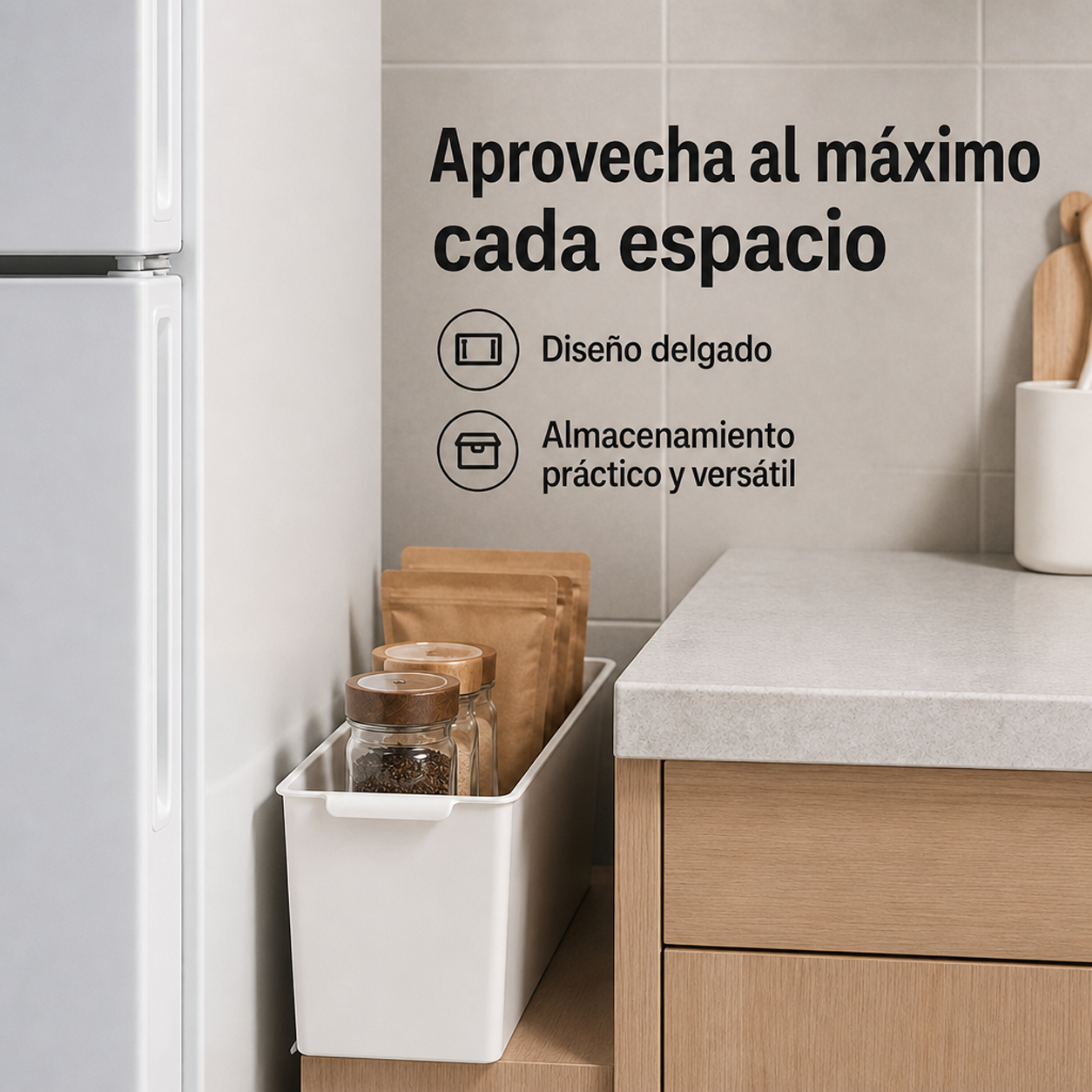 Caja de almacenamiento rectangular para escritorio