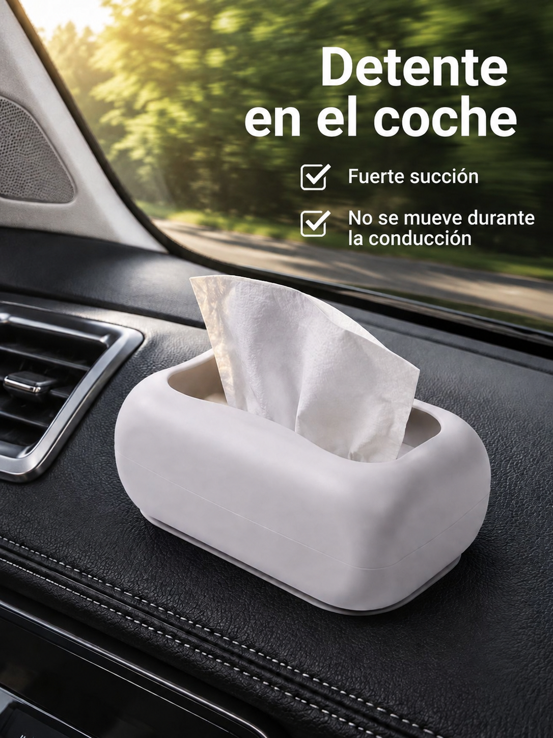 Portapañuelos de silicona multiusos con ventosa