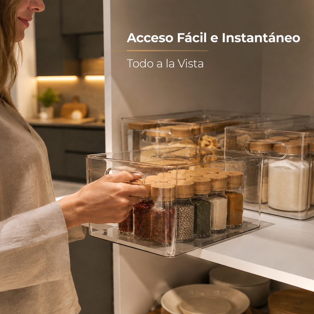 Caja organizadora multifuncional para armarios y snacks