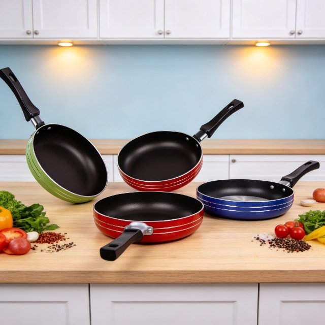Sartén compacta con revestimiento antiadherente