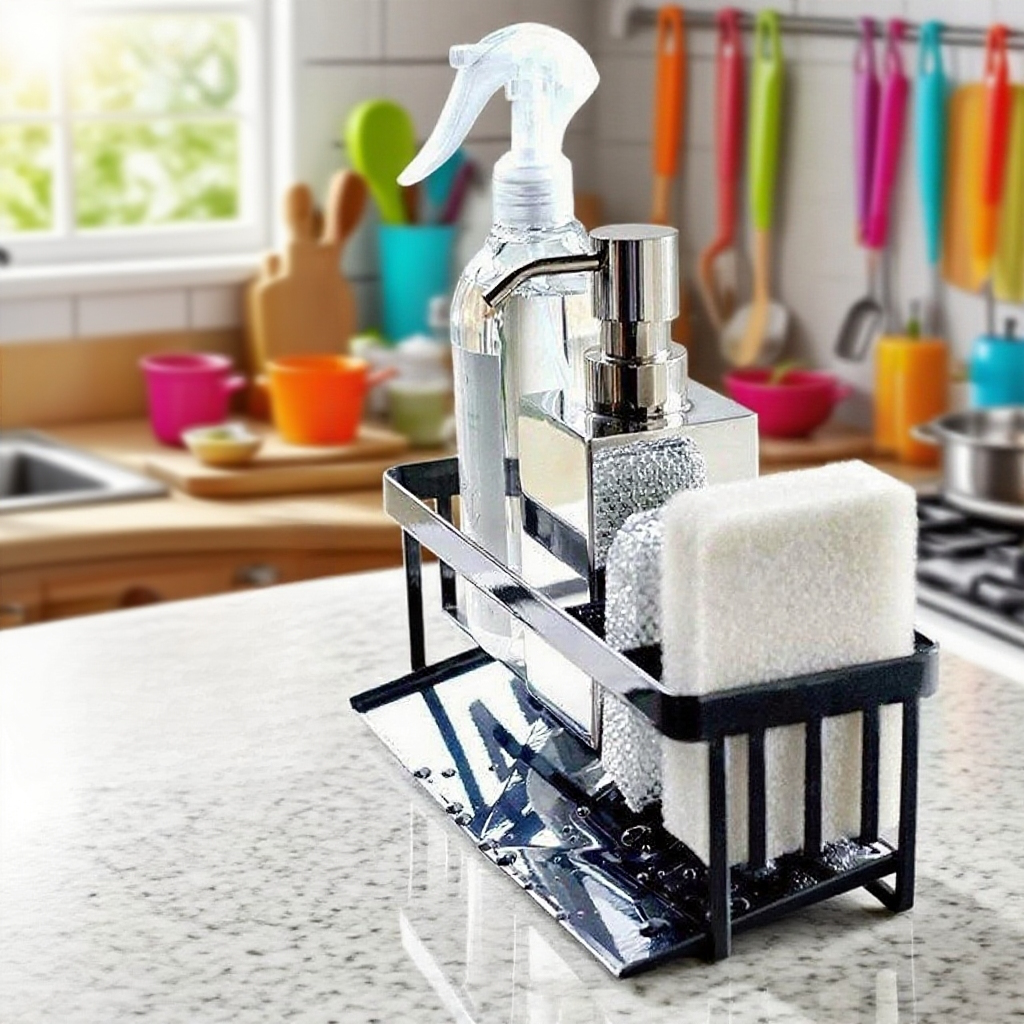 廚房檯面毛巾抹布瀝水收納架