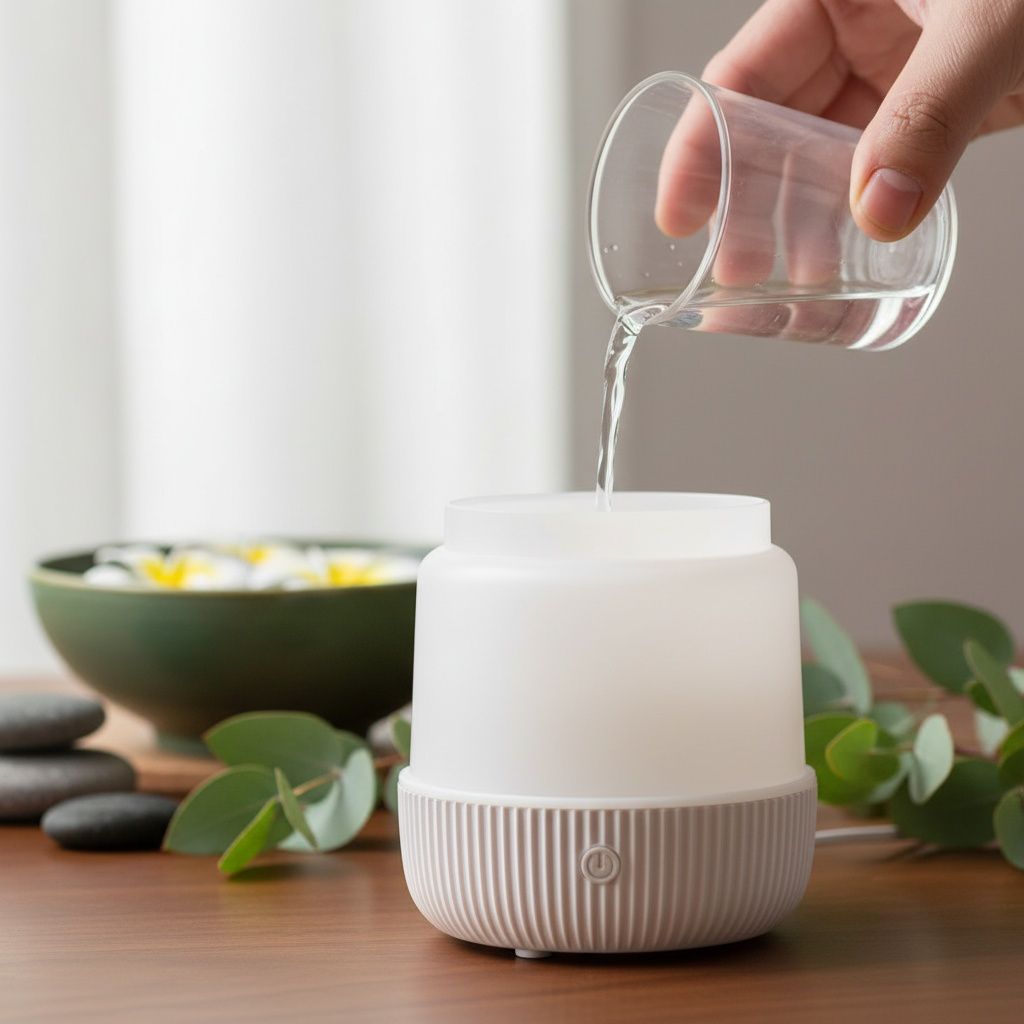 ベッドサイドで使えるコンパクトな加湿器