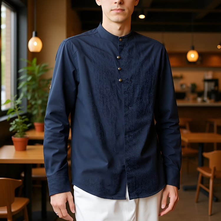 남자 캐주얼 린넨 셔츠 차이나 가을 겨울 셔츠