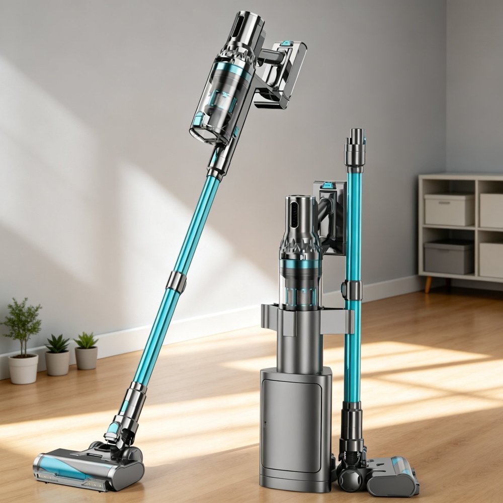 Ultra-thin handheld cyclone vacuum cleaner front view