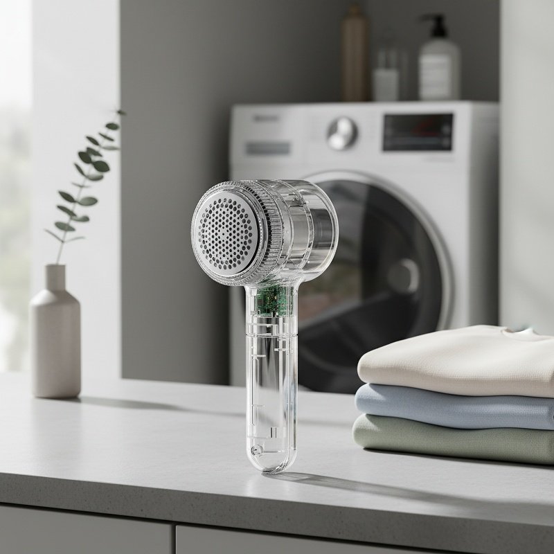 Wiederaufladbarer Fusselrasierer für Zuhause in moderner Hand