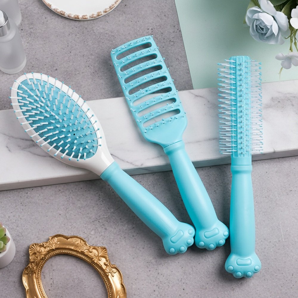 3-piece cute air cushion massage comb, air cushion comb, back comb, long hair comb, curly hair comb,