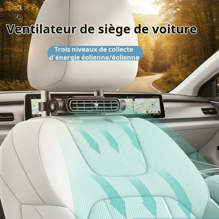 Ventilateur pour siège de voiture  - Fraîcheur embarquée