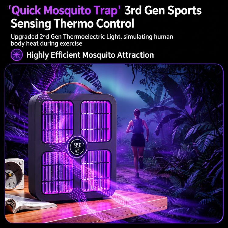 Child-safe mosquito trap with night light