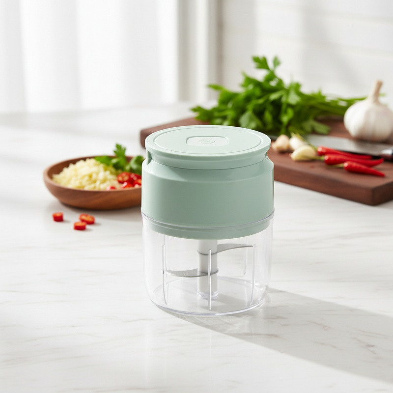 Broyeur électrique d'ail pour cuisine, réglable fin/gros, facile et rapide
