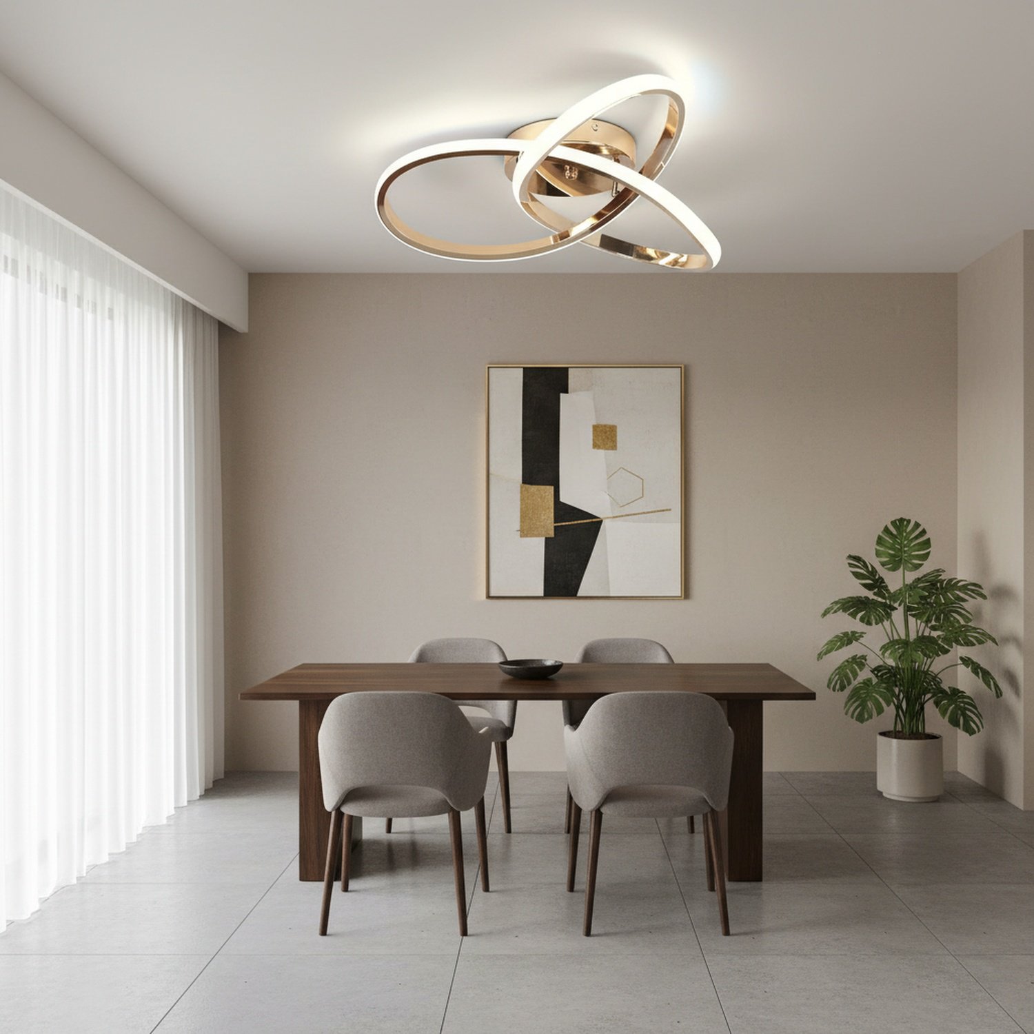 Minimalistische LED-Deckenleuchte, geeignet für verschiedene Wohnbereiche