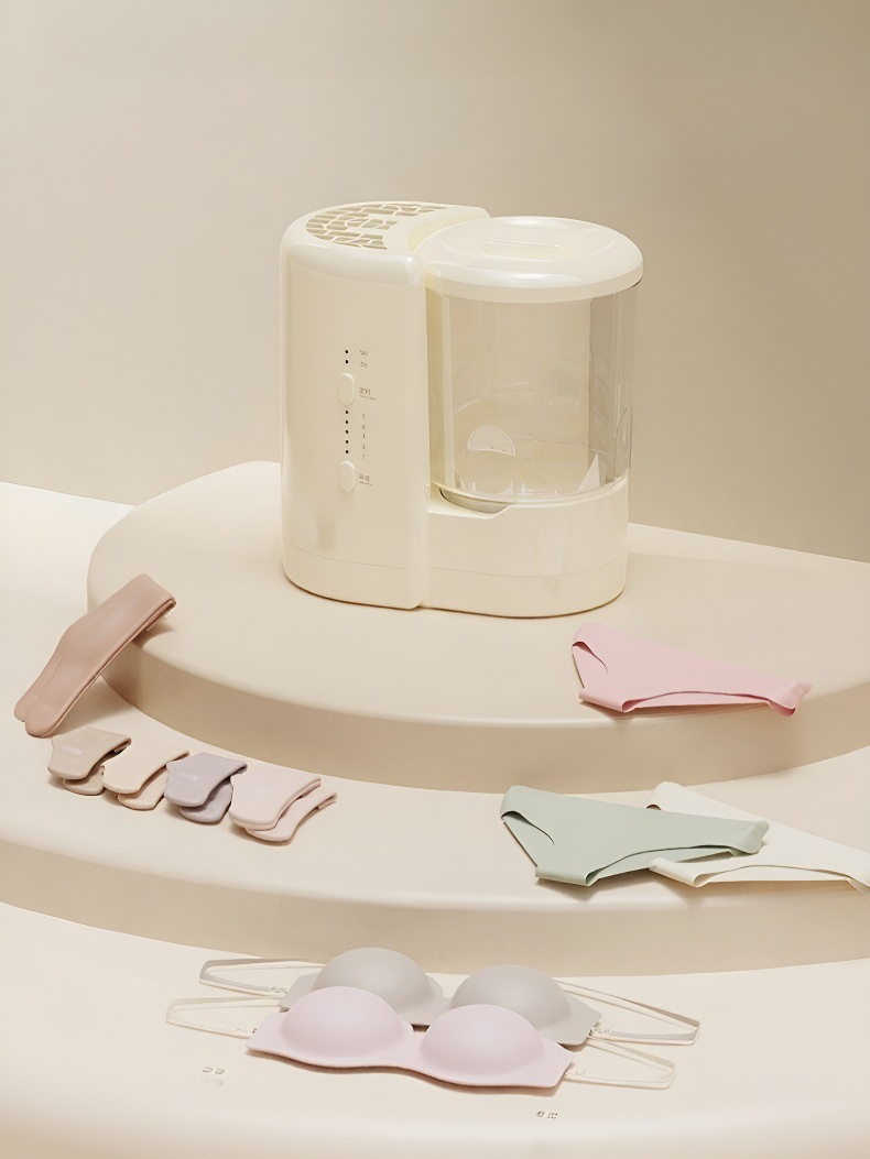 Diseño compacto de lavadora automática para ropa pequeña