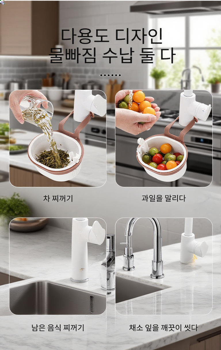 음식물 찌꺼기를 분리하는 압력식 바구니