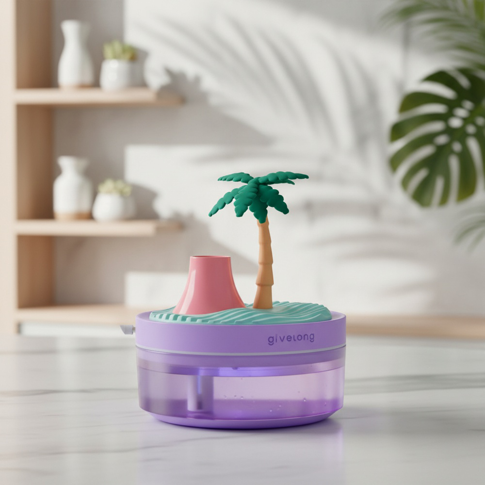 Lampe d'ambiance humidificateur USB portable et compact pour la maison