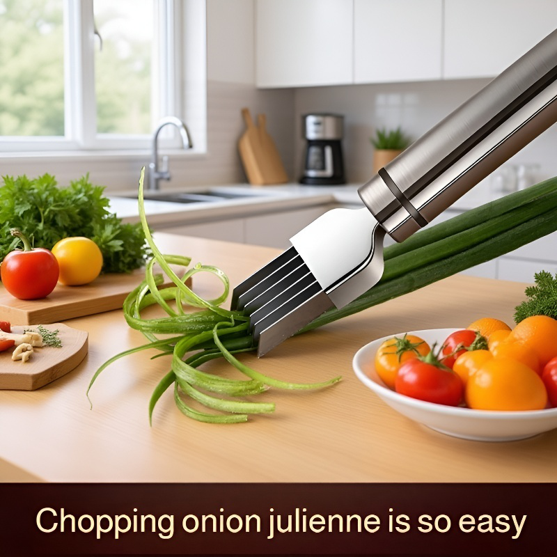 Kitchen Multifunctional Stainless Steel Onion Slicer