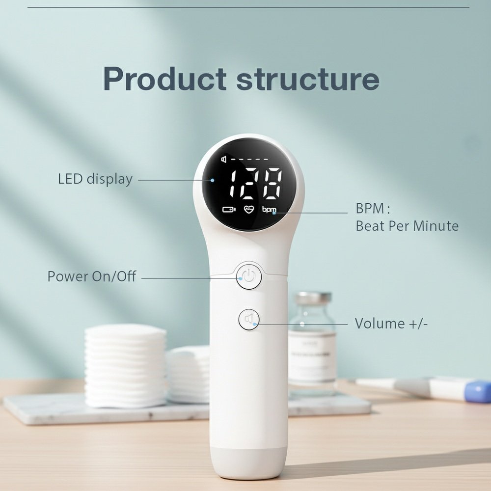 Home fetal heart rate monitoring device for pregnant women.