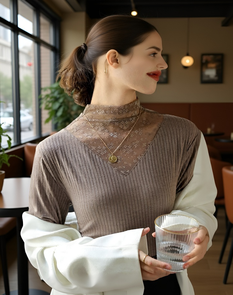 여성 니트 레깅스 투피스 세트 전체 모습