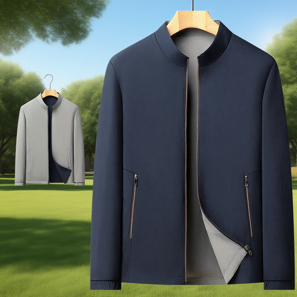 남성 비즈니스 양면 입는 스탠드넥 자켓