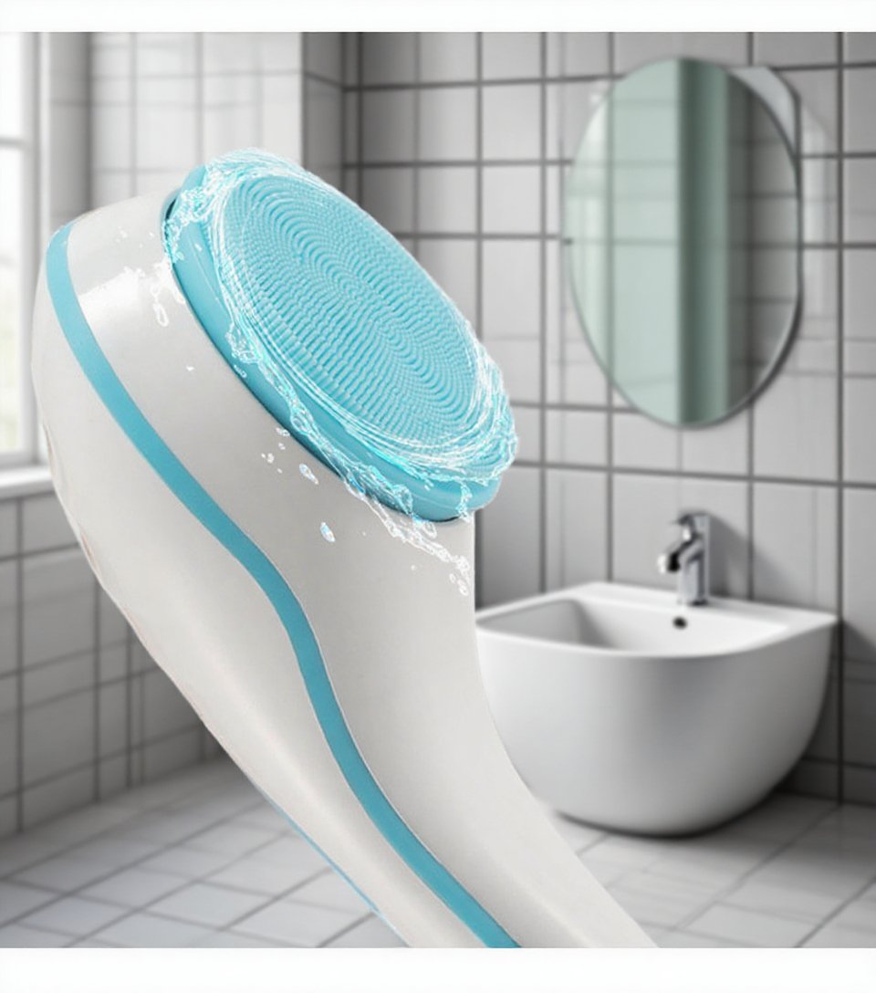 5 in 1 샤워 브러시로 전신 피부 관리