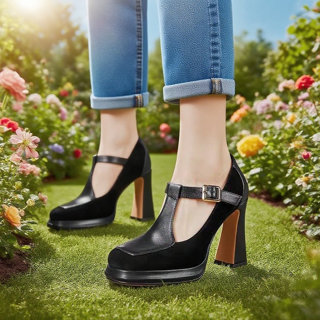 Elegante Damen Schuhe im Retro-Stil