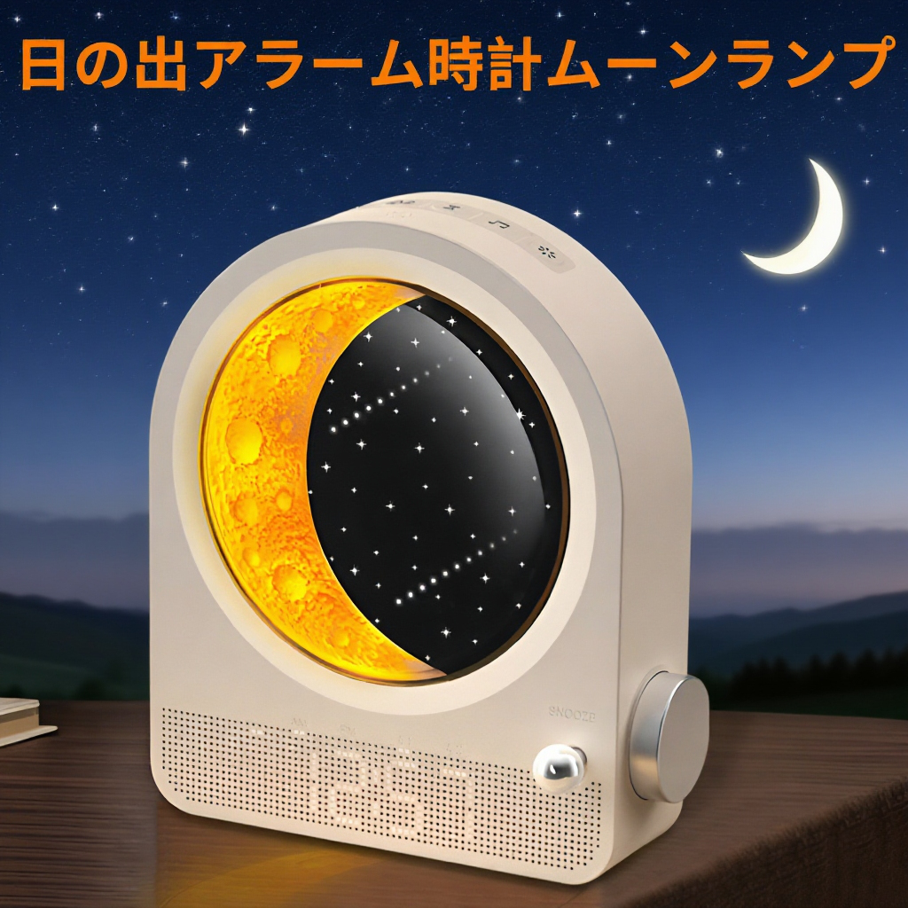 タッチ式ベッドサイドランプ 授乳用時計付き 多機能目覚ましライト