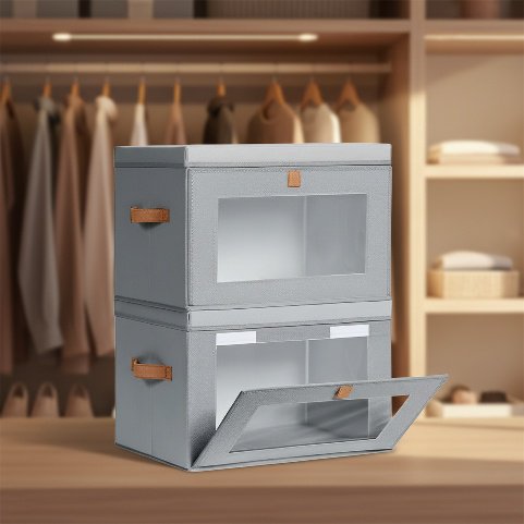 Faltbare Aufbewahrungsbox aus Stoff mit Deckel