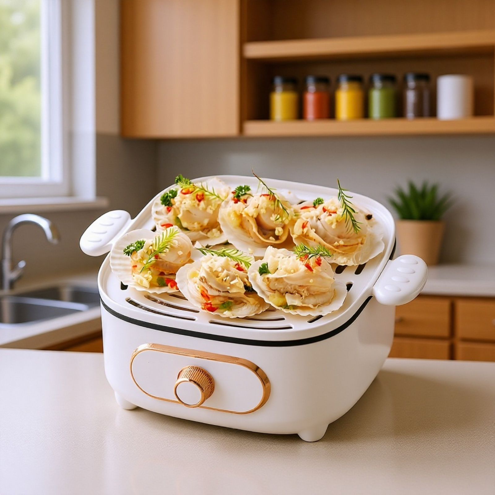 Elektrischer Multifunktions-Dampfgarer für den Haushalt, Küchengerät