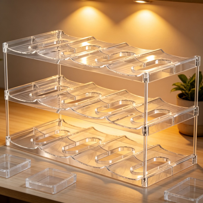 Soporte transparente multifuncional para vasos de agua domésticos