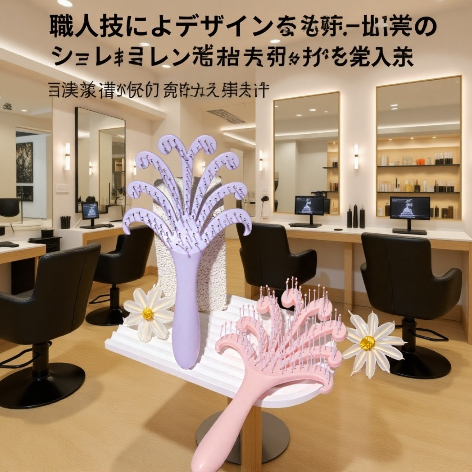 八爪鱼型ヘアブラシ ふんわり仕上げ 損傷なし マッサージブラシ 乾湿両用 携帯便利 女性専用