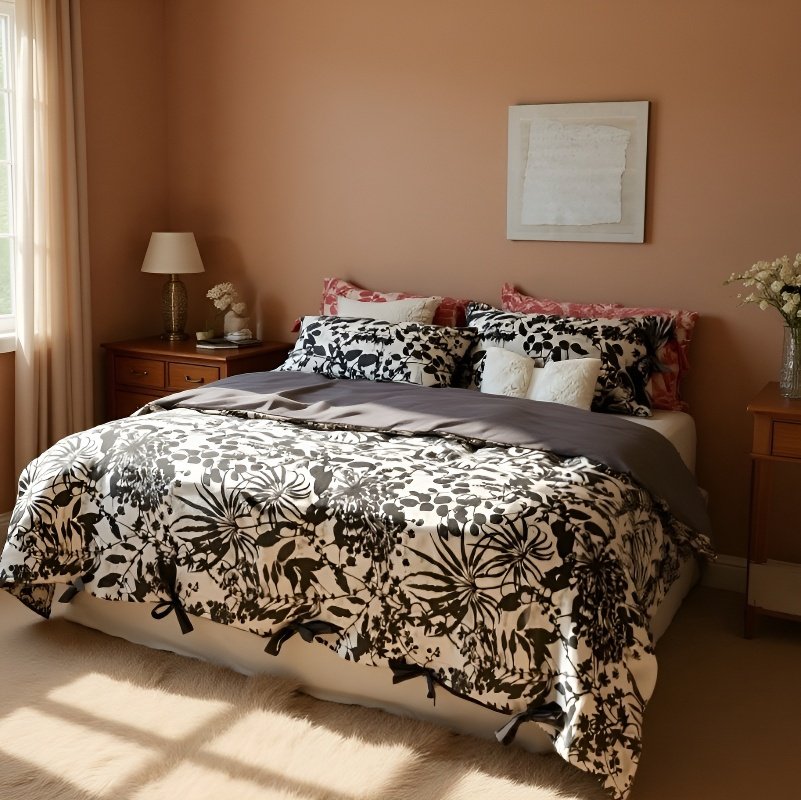 Washed cotton jacquard four-piece bedding set