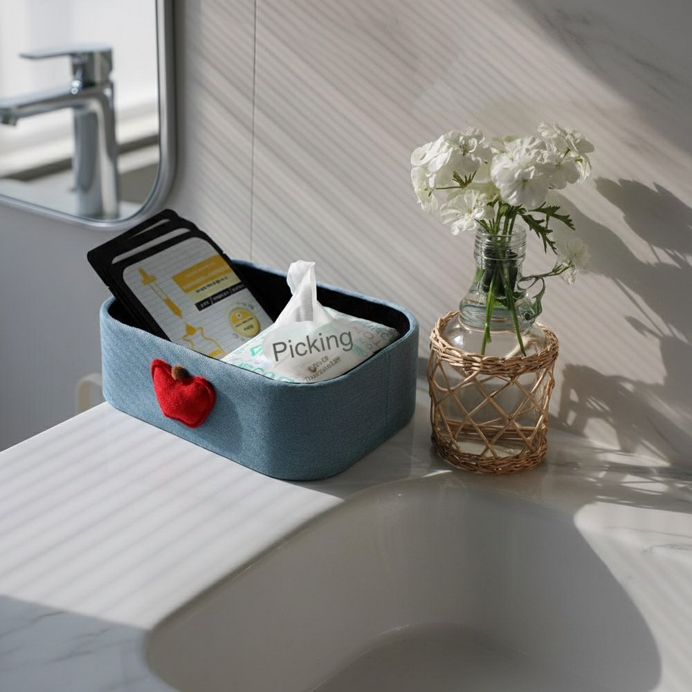 Desktop storage box cute single-layer sundries storage box entrance key perfume mask skin care produ