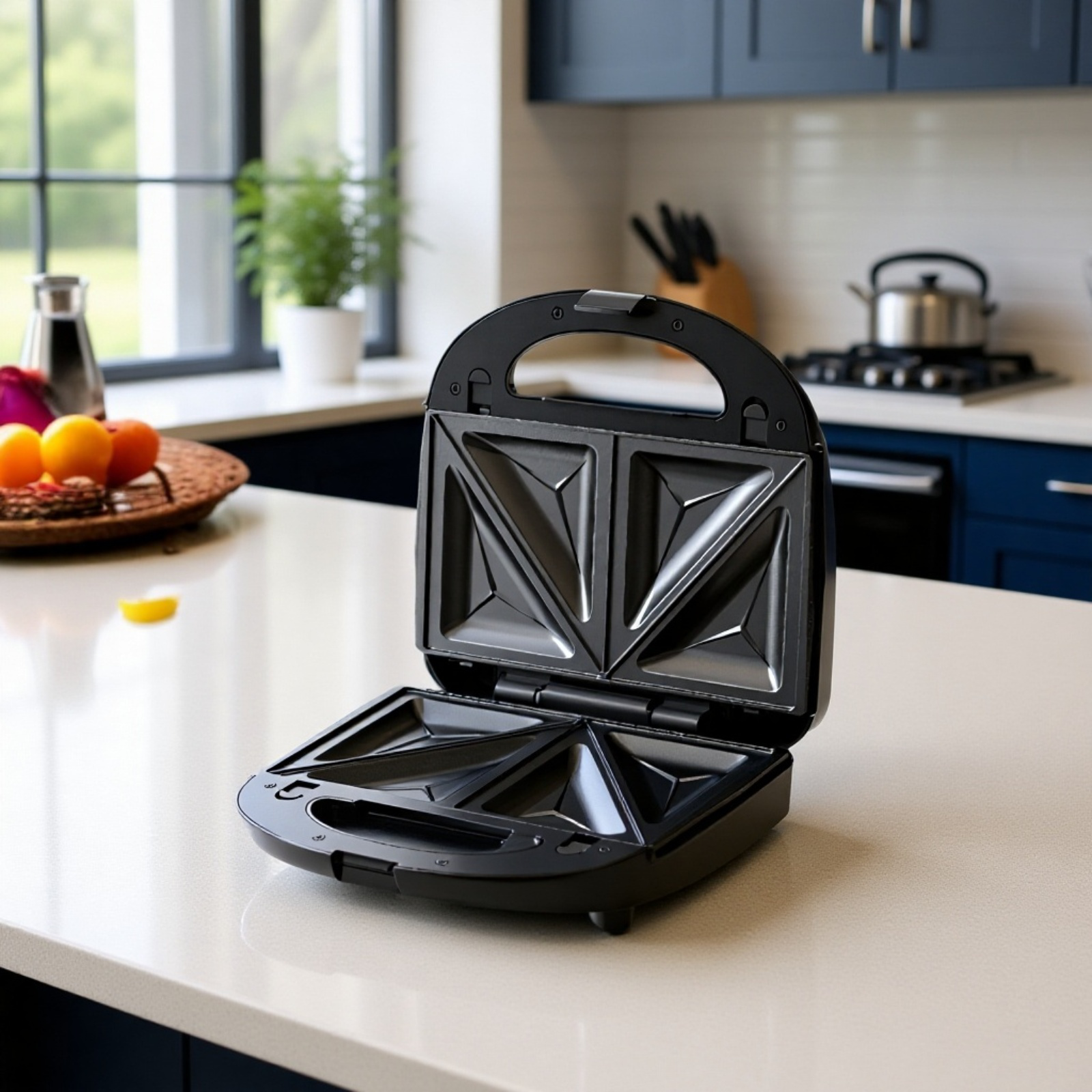 Máquina de desayuno todo en uno, sandwichera y tostadora