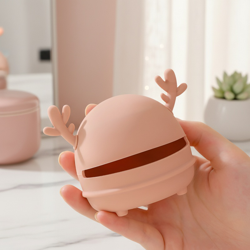 Boîte de rangement portable en silicone avec bois de cerf, grande capacité pour beauty blender