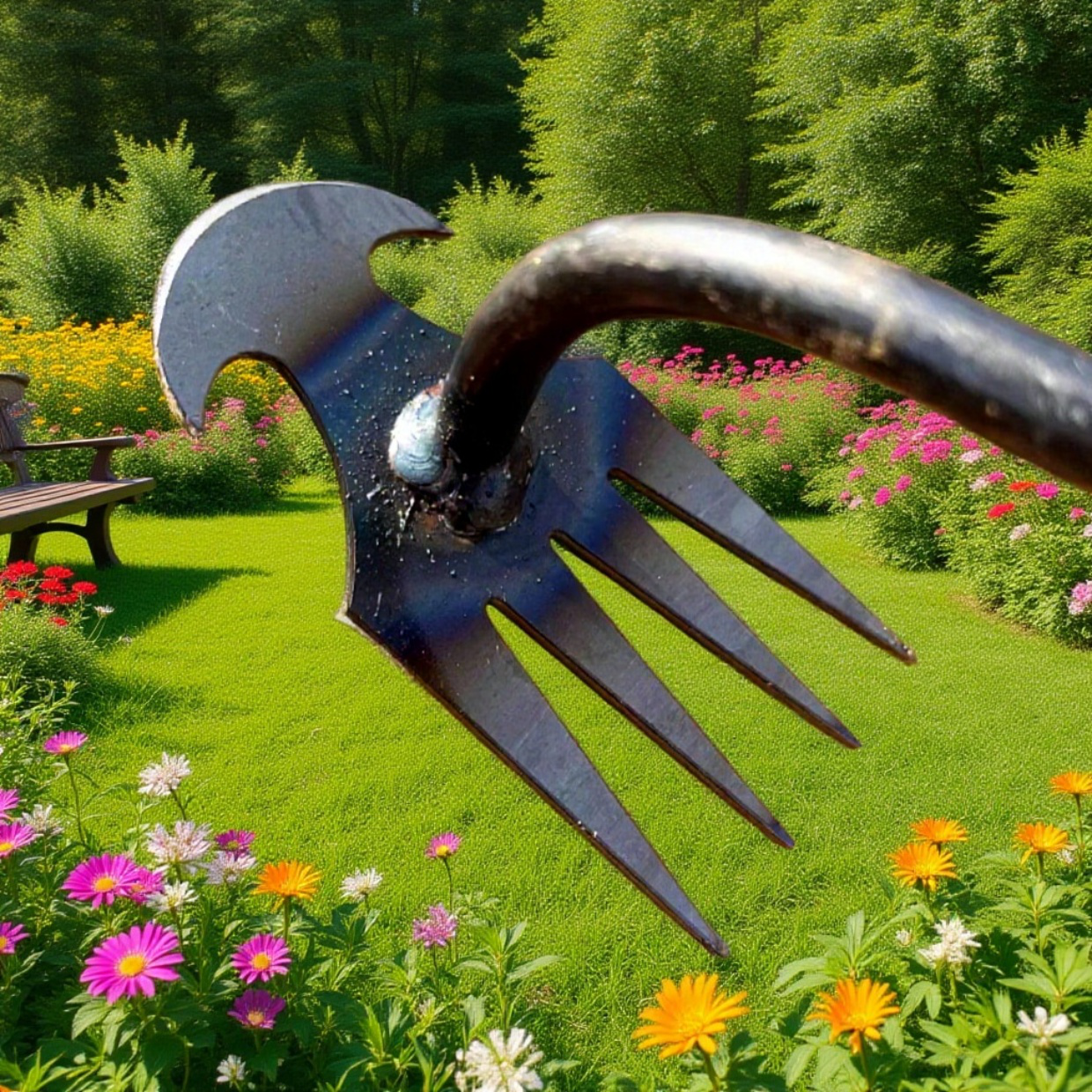 Multifunktionaler Unkrautvernichter mit Lockerungsschaufel für Wildgemüse