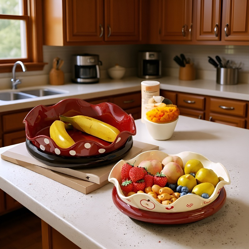 Luxurious Rotating Fruit Tray for Home Living Room, Sophisticated Snack and Dried Fruit Tray
