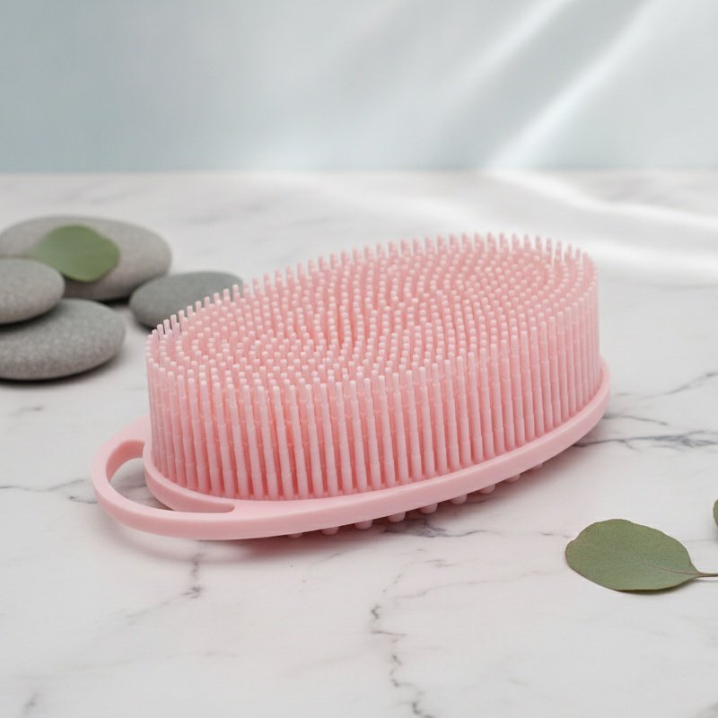 Baby Sensory Training Silicone Soft Bristle Shampoo Brush
