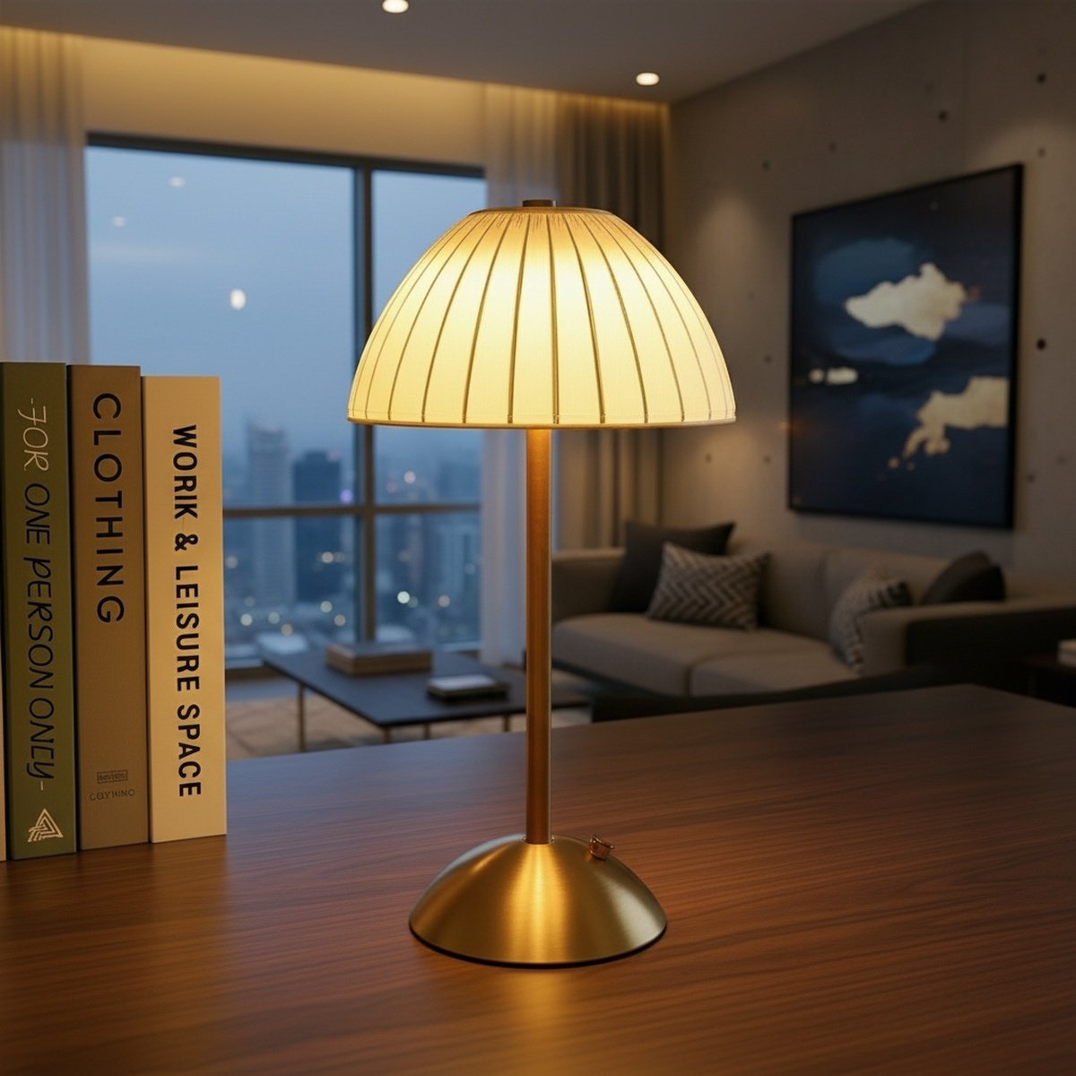 Lampe de bureau rétro en cristal à trois couleurs LED tactile