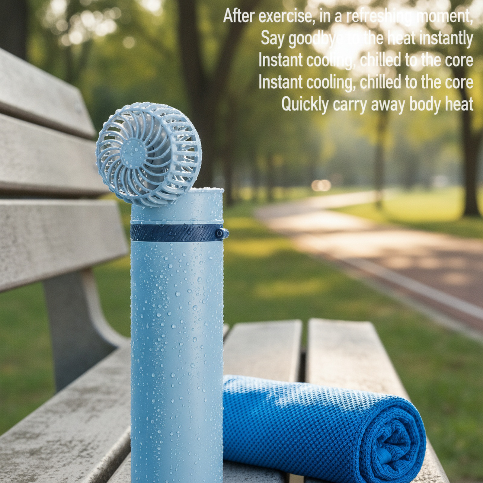 Outdoor Portable Mini Fan & Ice Cup