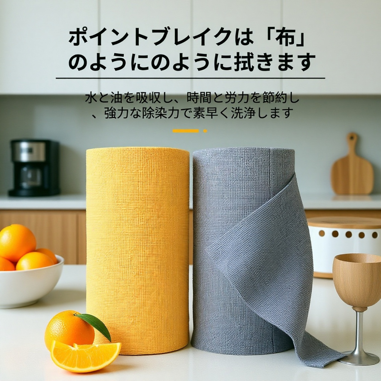 加厚型使い捨てキッチンワイプ 洗える食器用クロス
