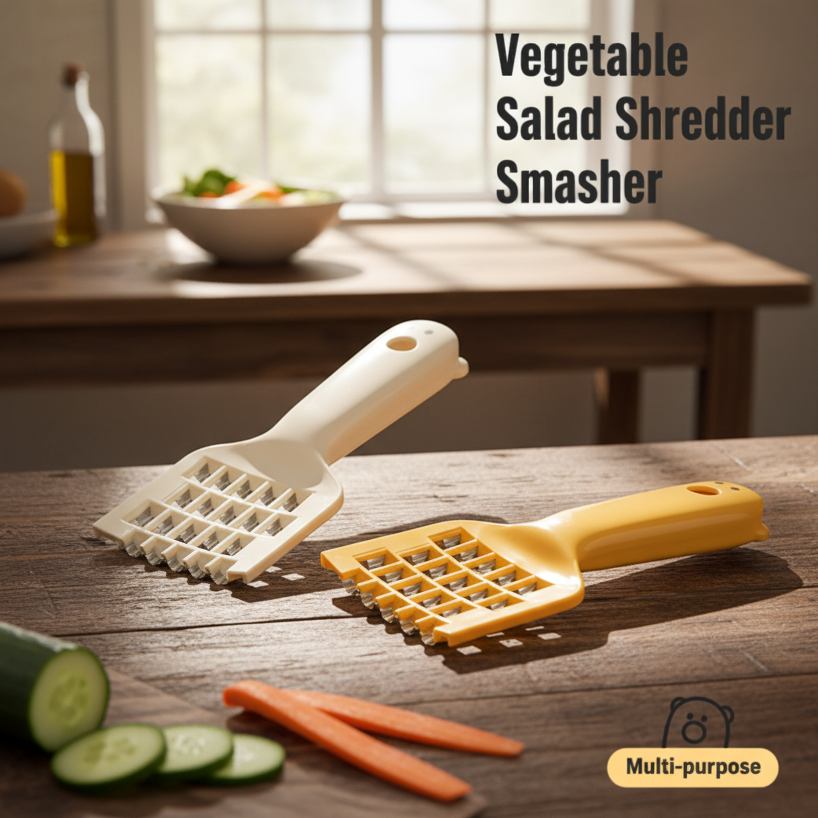 [Original] Multifunctional Vegetable Cutter, Dumpling Chopping Knife, Cute Household Cabbage Shredde