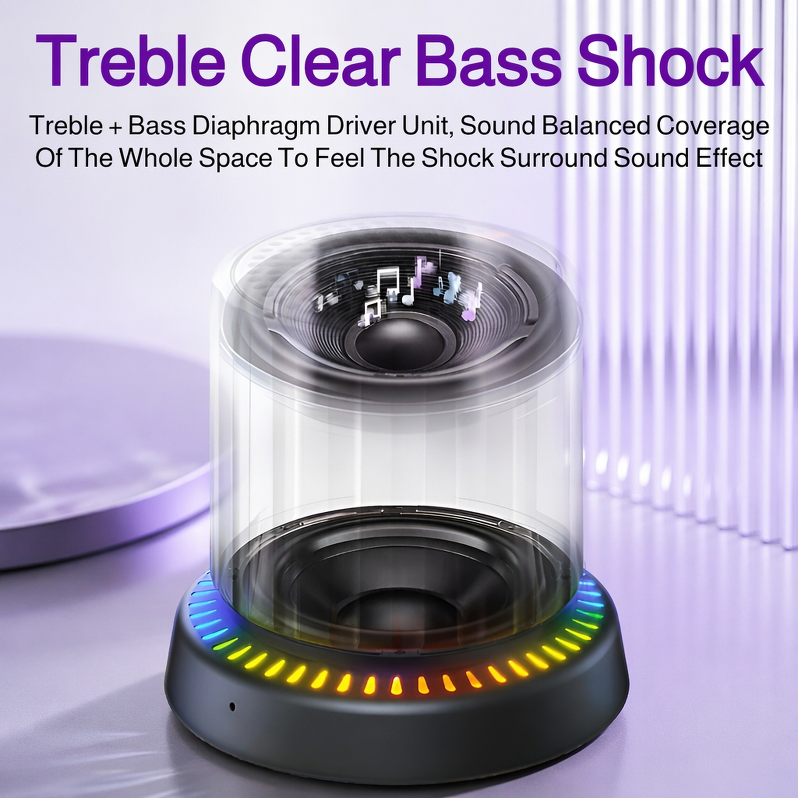 Modern design Magnetic Knob Bluetooth Speaker with LED indicator